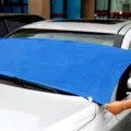 Panno per pulizia auto in microfibra blu, panno lavaggio auto assorbente ispessito, 160x60cm. - Blu