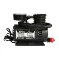 Portable 12V car air compressor with pressure gauge and cigarette lighter plug for tires. - Locomotive Style Air Inflator Pumps