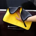 Panno per auto in microfibra spessa, panno di pulizia in pile corallo double face. - Alta Densità 30x30cm