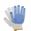 Gants de travail pointes antidérapants respirants robustes pour chantier et atelier - Gants de Protection Pointés / 1 Paire / Bleu