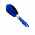 Car wheel cleaning brush for auto hub rim detailing wash tool with durable blue bristles single pack - Blue and Black Tire Brushes