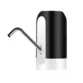 Portable electric water dispenser pump for bottled water with metal spout black and white - Black