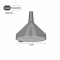 Pequeño embudo de cocina de plástico gris transparente para aceite leche agua 11cm 1ud - S / Gris Transparente