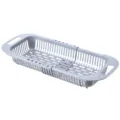Cestello di scarico retrattile per lavello da cucina in plastica grigia colino per verdura - Bianco