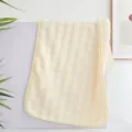 Serviette de visage et de bain en polaire douce jaune, materiau absorbant de qualite. - 35*75cm / Jaune lait