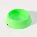 Green plastic pet bowl anti-tip cat dog feeding bowl round non-slip pet food water dish - Green