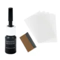 Kit ρητίνης επισκευής γυαλιού παρμπρίζ με διαφανείς μεμβράνες ωρίμανσης και ξύστρα. - Σετ 3 Τεμαχίων Μαύρο