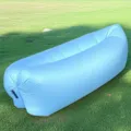 Inflatable air lounger portable outdoor camping sofa lazy sleeping bag for travel festival. - Blue