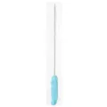 Long straw cleaning brush for narrow gaps and baby bottles with durable blue handle - Blue