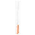 Long straw cleaning brush with pink handle, multi-functional thin brush for bottles and cups. - Orange