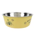 Stainless Steel Pet Bowl Non-Slip Dog Food Water Bowl Cute Yellow Variant Feed Dish - Large Size 17.4cm*178g / Yellow