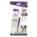 Pet dental care set with toothbrush, toothpaste and finger brush for cats and dogs oral hygiene. - Beef Flavor