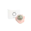 Pink catnip ball toy with rotating design, transparent cover and cute cat ear base for cats. - Cat Head Pink