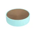 Round cat scratcher bowl with durable corrugated paper core and blue plastic frame for pet care. - 93522 / Blue (Large)