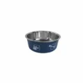 Stainless steel pet bowl for dogs and cats, large capacity blue food water bowl feeding dish. - S / Morandi Blue
