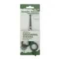 Pet grooming straight scissors with safety round tip and comfortable green handles for pets. - S / Single Pack / Olive Green