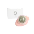 Pink carrot catnip ball toy for cats, rotating design with clear cover for entertainment. - Carrot Pink