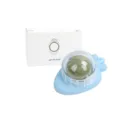 Blue carrot shaped catnip ball toy for indoor cats with clear cover and white box. - Carrot Blue