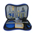Umfassendes 8-teiliges Haustier-Hunde-Pflegeset mit Bürsten, Schere und faltbarer Schüssel. - Set
