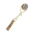 Jouet pour chien avec manche en bois, corde en coton et balle de tennis pour le jeu quotidien. - Style 3
