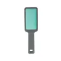 Lint remover brush for clothes and pet hair, grey handle with mint green fabric head. - 80923 / Gray Handle Green Cloth