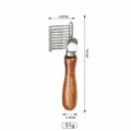 Wooden pet grooming comb with stainless steel teeth for cats and dogs daily care. - Mat Breaker