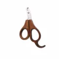 Pet nail clipper with wooden handle ergonomic design sharp stainless steel blade 11.9cm - Small Nail Clippers