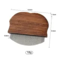 Wooden pet flea comb with stainless steel teeth for cats and dogs grooming and floating hair. - Walnut Wood Fine-Tooth Comb