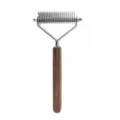 Wooden Handle Pet Undercoat Rake Grooming Comb 20 Teeth Dog And Cat Shedding Tool - 20-Tooth Single-Sided