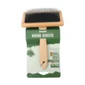 Solid wood pet slicker brush for dogs and cats, ideal for removing knots, loose hair, and fluff. - Lotus Wood Large Slicker Brush