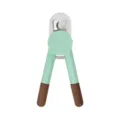 Pet LED nail clipper for cats and dogs with safety guard and blood line prevention design. - Green