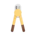 Pet LED Nail Clipper, Yellow and Wood Grain Cat Dog Nail Cutter with Safety Guard - Yellow