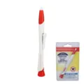 Pet tick remover pen, professional flea and lice removal tool for dogs and cats, safe and easy. - White and Red