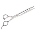 Stainless steel pet grooming scissors with pink crystal screw for dogs and cats hair cutting. - 92835 Silver Small Straight Shears with Pink Rhinestones