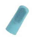 Blue silicone pet finger toothbrush for dogs and cats teeth cleaning dental care tool SKU - Light Blue