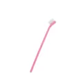 Pet toothbrush single head angled brush for dog cat oral dental cleaning pink handle - Pink