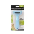 Professional pet deshedding tool undercoat rake cat dog hair removal brush grooming - S / Blue