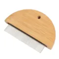 Wooden pet flea comb with stainless steel teeth, ideal for cat and dog daily grooming care. - 78 Fine Teeth