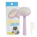 Cepillo mini morado para mascotas, gatos y perros, peine de aseo suave variante de uso. - Cepillo Carda + Pequeño Peine / Púrpura