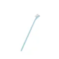 Single-head pet toothbrush with soft bristles for dog and cat oral care, light blue handle. - Light Blue