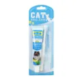 Cat toothpaste and toothbrush set pet oral care cleaning kit with vanilla 70g paste - Vanilla / Set