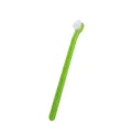 Green pet toothbrush with white bristles, single-headed dog and cat oral cleaning tool. - Orange