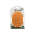 Cepillo de baño y masaje para mascotas de silicona con correa ajustable para el aseo diario. - Tarjeta de Soporte / Naranja