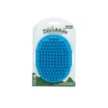 Cepillo de baño para mascotas de silicona azul con correa de mano para el aseo y masaje. - Con Tarjeta / Azul