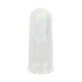Brosse à dents de doigt en silicone transparent avec poils souples pour un nettoyage doux. - Transparent