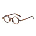 Retro Schildpatt runde Brille mit Blaulichtfilter und modische Unisex Optik Brillen - Schildpatt Anti-Blaulicht C2