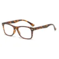 Gafas de Luz Azul Carey Gafas de Lectura Cuadradas Estilo Retro Opción Variante - +1.00 Dioptría / Montura de Carey C2