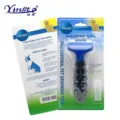 Pet deshedding tool for dogs and cats with 4.5cm stainless steel blade and ergonomic handle. - Blue 45mm Blade Blister Packaging