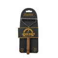 Pet grooming comb wooden handle undercoat rake for dogs, professional pet hair removal tool - Walnut Large Carded Packaging