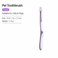 Soft bristle pet toothbrush for dogs and cats, purple oral cleaning tool for daily pet care. - Purple 360-Degree Toothbrush